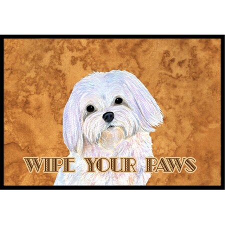 Jensendistributionservices 18 X 27 In. Puppy Cut Maltese Wipe Your Paws Indoor Or Outdoor Mat MI2553992